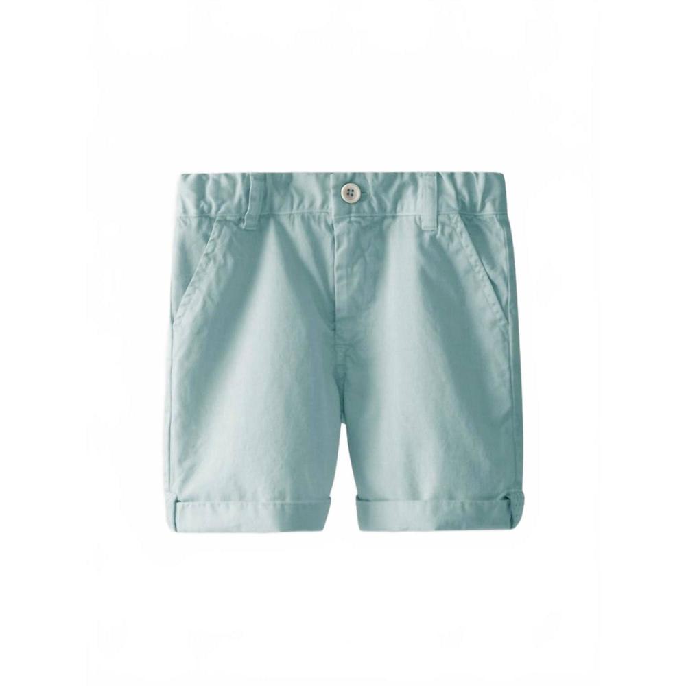 NEW LARANJINHA boy's plain twill shorts in petrol blue
